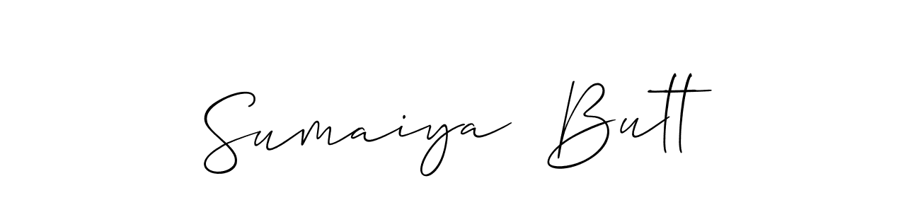 if you are searching for the best signature style for your name Sumaiya  Butt. so please give up your signature search. here we have designed multiple signature styles  using Allison_Script. Sumaiya  Butt signature style 2 images and pictures png