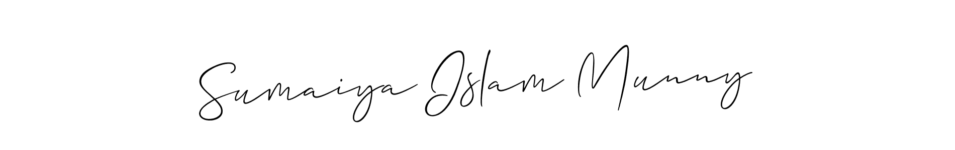 if you are searching for the best signature style for your name Sumaiya Islam Munny. so please give up your signature search. here we have designed multiple signature styles  using Allison_Script. Sumaiya Islam Munny signature style 2 images and pictures png