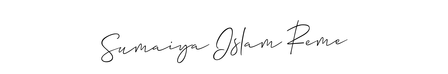 You can use this online signature creator to create a handwritten signature for the name Sumaiya Islam Reme. This is the best online autograph maker. Sumaiya Islam Reme signature style 2 images and pictures png