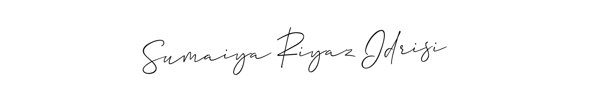 The best way (Allison_Script) to make a short signature is to pick only two or three words in your name. The name Sumaiya Riyaz Idrisi include a total of six letters. For converting this name. Sumaiya Riyaz Idrisi signature style 2 images and pictures png