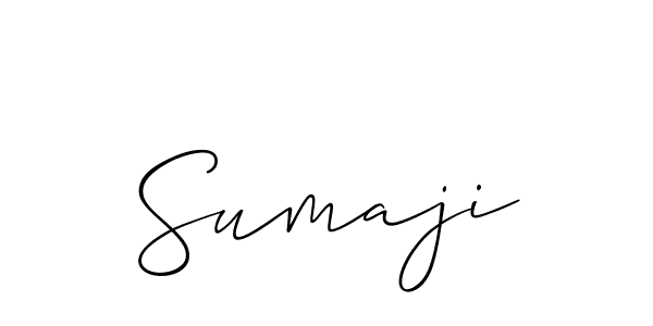 Create a beautiful signature design for name Sumaji. With this signature (Allison_Script) fonts, you can make a handwritten signature for free. Sumaji signature style 2 images and pictures png