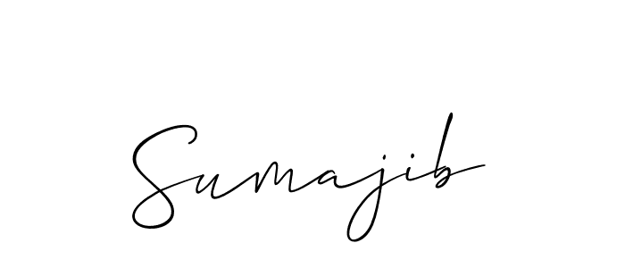 Use a signature maker to create a handwritten signature online. With this signature software, you can design (Allison_Script) your own signature for name Sumajib. Sumajib signature style 2 images and pictures png