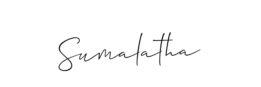 Create a beautiful signature design for name Sumalatha. With this signature (Allison_Script) fonts, you can make a handwritten signature for free. Sumalatha signature style 2 images and pictures png