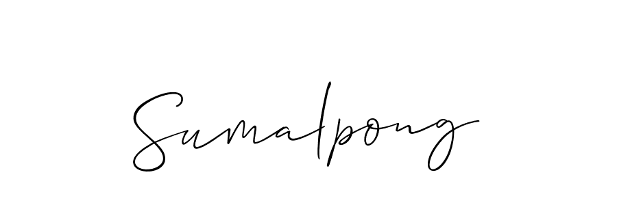 How to Draw Sumalpong signature style? Allison_Script is a latest design signature styles for name Sumalpong. Sumalpong signature style 2 images and pictures png