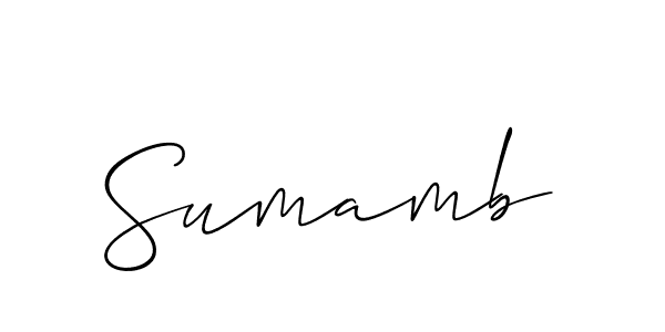 Make a beautiful signature design for name Sumamb. Use this online signature maker to create a handwritten signature for free. Sumamb signature style 2 images and pictures png