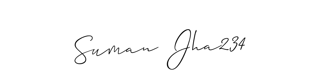 How to Draw Suman  Jha234 signature style? Allison_Script is a latest design signature styles for name Suman  Jha234. Suman  Jha234 signature style 2 images and pictures png