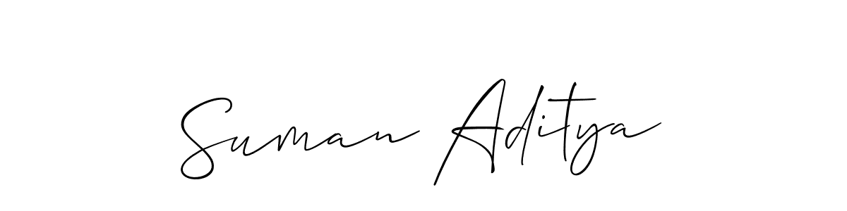 This is the best signature style for the Suman Aditya name. Also you like these signature font (Allison_Script). Mix name signature. Suman Aditya signature style 2 images and pictures png