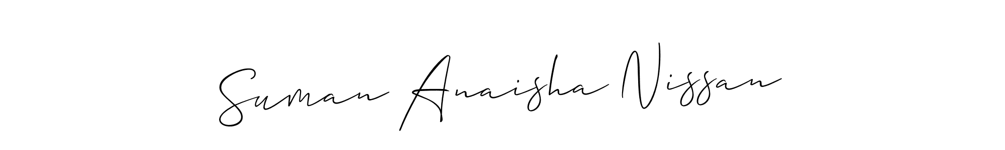 You can use this online signature creator to create a handwritten signature for the name Suman Anaisha Nissan. This is the best online autograph maker. Suman Anaisha Nissan signature style 2 images and pictures png