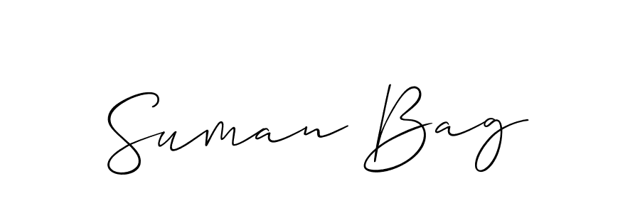 Best and Professional Signature Style for Suman Bag. Allison_Script Best Signature Style Collection. Suman Bag signature style 2 images and pictures png