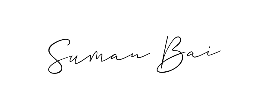 How to make Suman Bai name signature. Use Allison_Script style for creating short signs online. This is the latest handwritten sign. Suman Bai signature style 2 images and pictures png