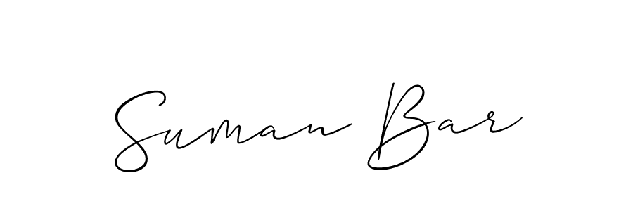 How to make Suman Bar signature? Allison_Script is a professional autograph style. Create handwritten signature for Suman Bar name. Suman Bar signature style 2 images and pictures png