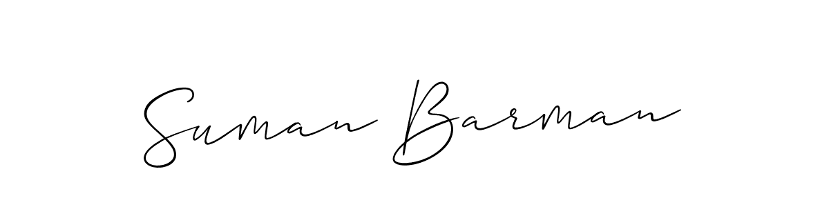 Create a beautiful signature design for name Suman Barman. With this signature (Allison_Script) fonts, you can make a handwritten signature for free. Suman Barman signature style 2 images and pictures png