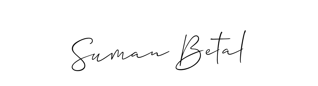Suman Betal stylish signature style. Best Handwritten Sign (Allison_Script) for my name. Handwritten Signature Collection Ideas for my name Suman Betal. Suman Betal signature style 2 images and pictures png