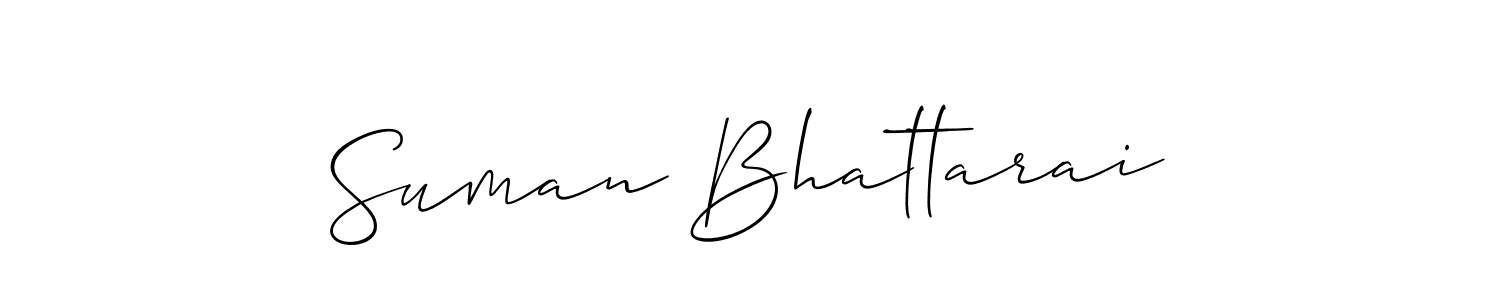 The best way (Allison_Script) to make a short signature is to pick only two or three words in your name. The name Suman Bhattarai include a total of six letters. For converting this name. Suman Bhattarai signature style 2 images and pictures png