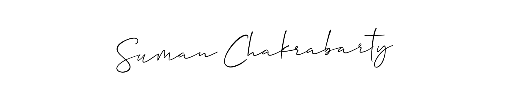 How to make Suman Chakrabarty name signature. Use Allison_Script style for creating short signs online. This is the latest handwritten sign. Suman Chakrabarty signature style 2 images and pictures png