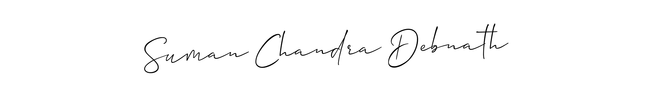 Allison_Script is a professional signature style that is perfect for those who want to add a touch of class to their signature. It is also a great choice for those who want to make their signature more unique. Get Suman Chandra Debnath name to fancy signature for free. Suman Chandra Debnath signature style 2 images and pictures png