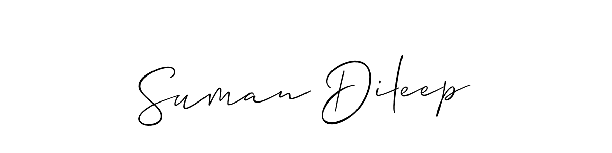 Design your own signature with our free online signature maker. With this signature software, you can create a handwritten (Allison_Script) signature for name Suman Dileep. Suman Dileep signature style 2 images and pictures png