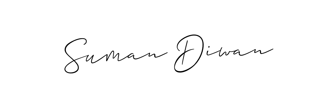 Create a beautiful signature design for name Suman Diwan. With this signature (Allison_Script) fonts, you can make a handwritten signature for free. Suman Diwan signature style 2 images and pictures png
