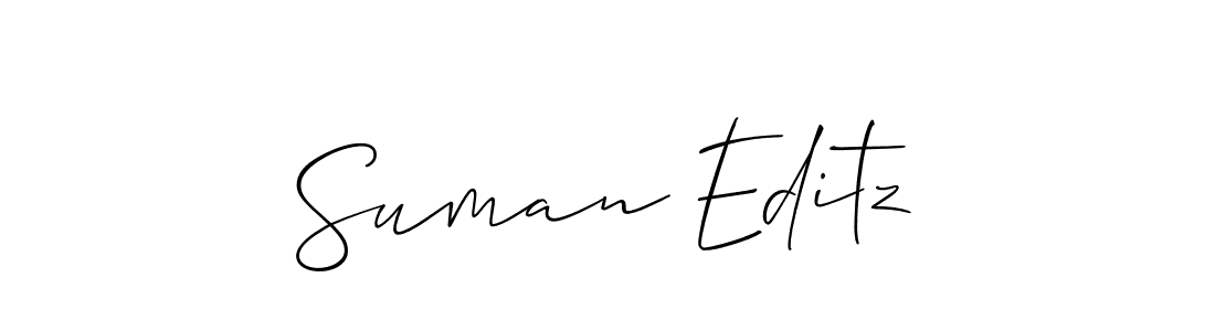 How to Draw Suman Editz signature style? Allison_Script is a latest design signature styles for name Suman Editz. Suman Editz signature style 2 images and pictures png