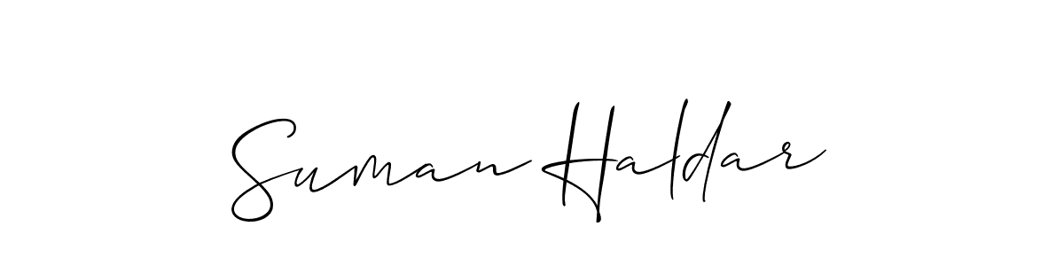 Suman Haldar stylish signature style. Best Handwritten Sign (Allison_Script) for my name. Handwritten Signature Collection Ideas for my name Suman Haldar. Suman Haldar signature style 2 images and pictures png