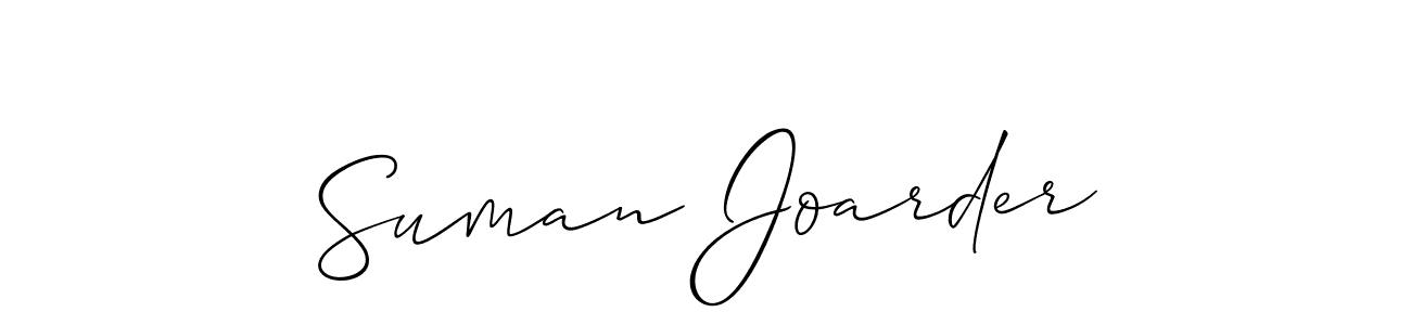 if you are searching for the best signature style for your name Suman Joarder. so please give up your signature search. here we have designed multiple signature styles  using Allison_Script. Suman Joarder signature style 2 images and pictures png