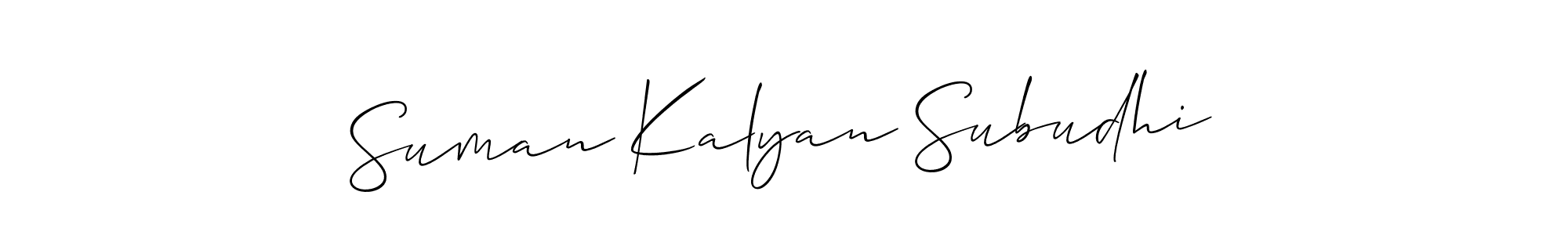 The best way (Allison_Script) to make a short signature is to pick only two or three words in your name. The name Suman Kalyan Subudhi include a total of six letters. For converting this name. Suman Kalyan Subudhi signature style 2 images and pictures png