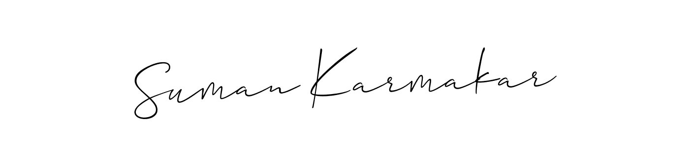 Use a signature maker to create a handwritten signature online. With this signature software, you can design (Allison_Script) your own signature for name Suman Karmakar. Suman Karmakar signature style 2 images and pictures png