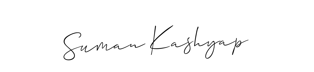 The best way (Allison_Script) to make a short signature is to pick only two or three words in your name. The name Suman Kashyap include a total of six letters. For converting this name. Suman Kashyap signature style 2 images and pictures png