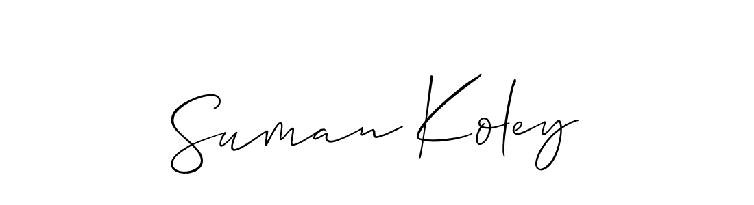 Once you've used our free online signature maker to create your best signature Allison_Script style, it's time to enjoy all of the benefits that Suman Koley name signing documents. Suman Koley signature style 2 images and pictures png