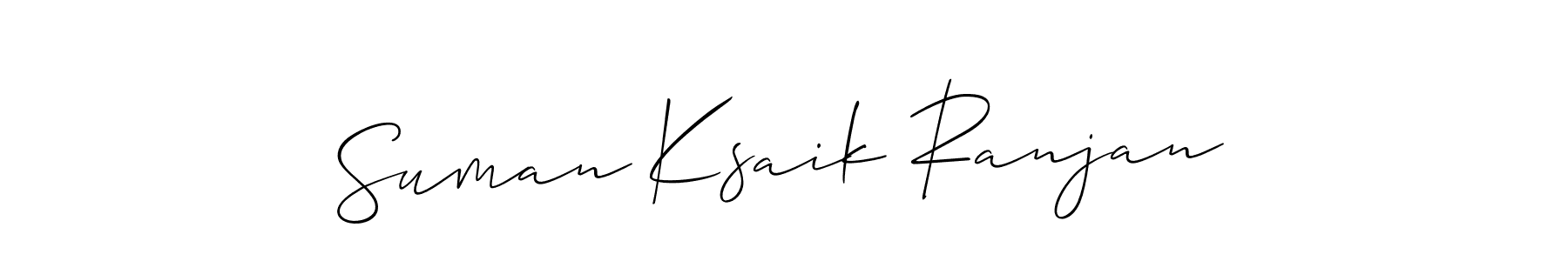 How to make Suman Ksaik Ranjan name signature. Use Allison_Script style for creating short signs online. This is the latest handwritten sign. Suman Ksaik Ranjan signature style 2 images and pictures png