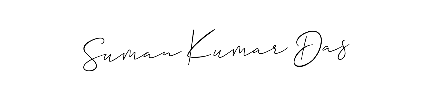 You should practise on your own different ways (Allison_Script) to write your name (Suman Kumar Das) in signature. don't let someone else do it for you. Suman Kumar Das signature style 2 images and pictures png