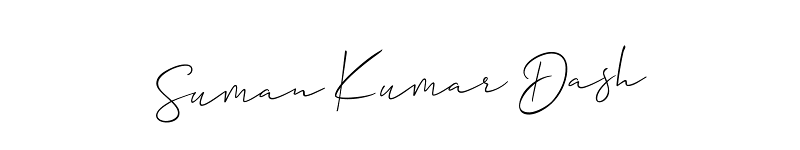 The best way (Allison_Script) to make a short signature is to pick only two or three words in your name. The name Suman Kumar Dash include a total of six letters. For converting this name. Suman Kumar Dash signature style 2 images and pictures png