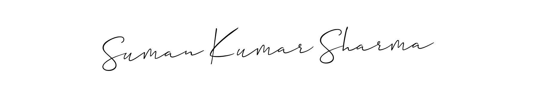 Allison_Script is a professional signature style that is perfect for those who want to add a touch of class to their signature. It is also a great choice for those who want to make their signature more unique. Get Suman Kumar Sharma name to fancy signature for free. Suman Kumar Sharma signature style 2 images and pictures png