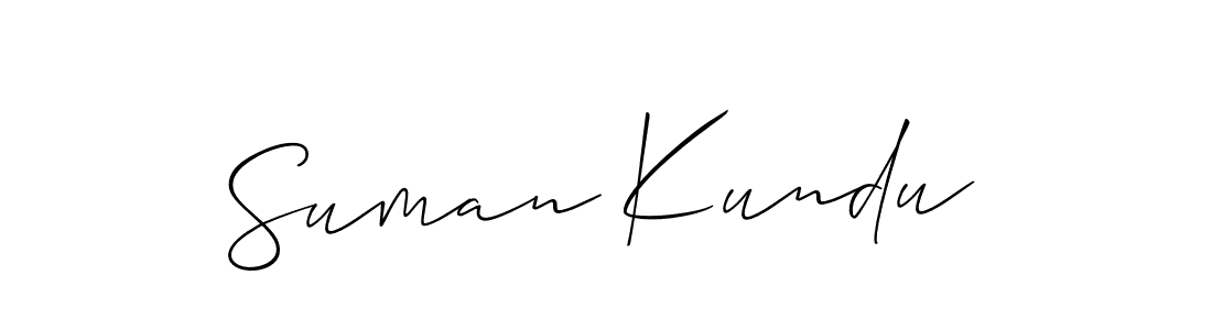 How to make Suman Kundu signature? Allison_Script is a professional autograph style. Create handwritten signature for Suman Kundu name. Suman Kundu signature style 2 images and pictures png