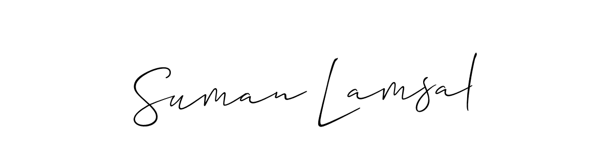 You can use this online signature creator to create a handwritten signature for the name Suman Lamsal. This is the best online autograph maker. Suman Lamsal signature style 2 images and pictures png