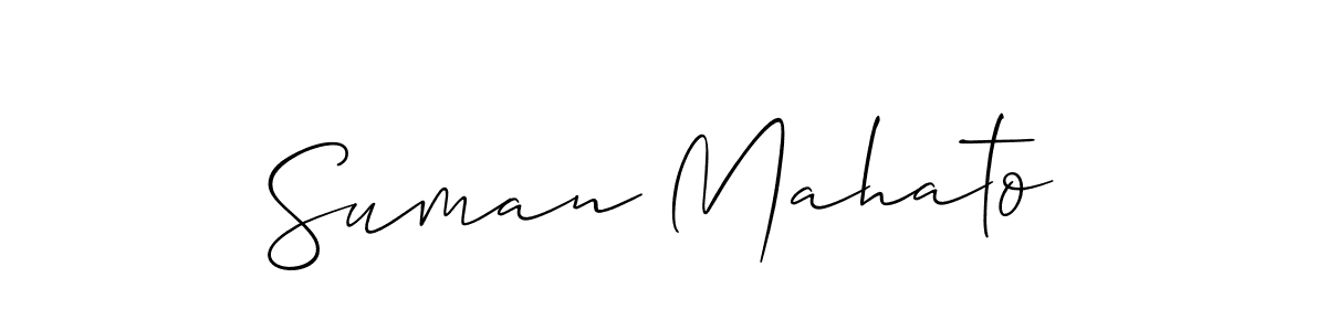 You should practise on your own different ways (Allison_Script) to write your name (Suman Mahato) in signature. don't let someone else do it for you. Suman Mahato signature style 2 images and pictures png