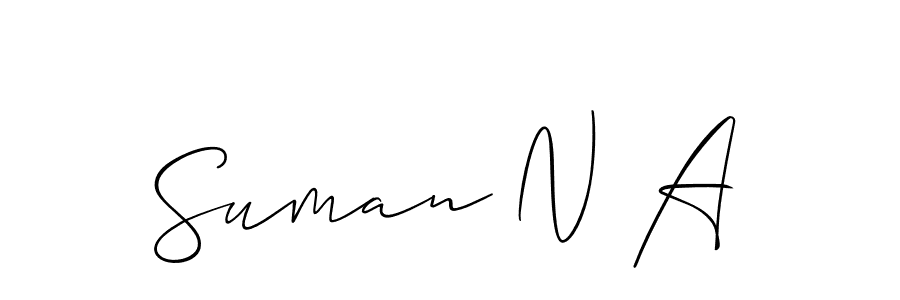 Design your own signature with our free online signature maker. With this signature software, you can create a handwritten (Allison_Script) signature for name Suman N A. Suman N A signature style 2 images and pictures png