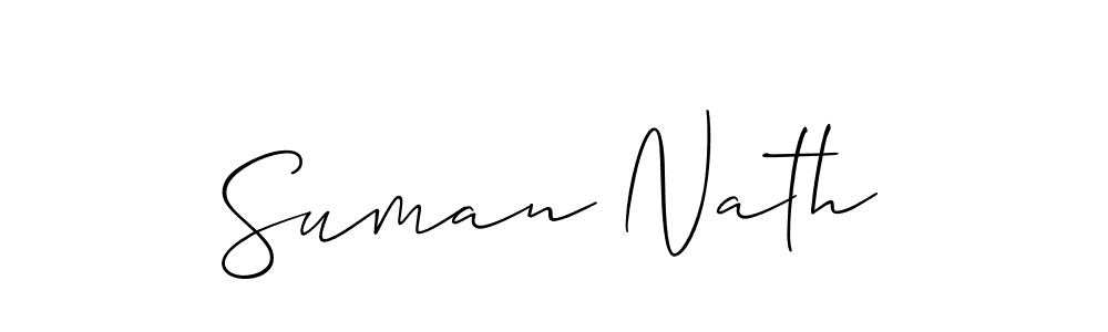 You should practise on your own different ways (Allison_Script) to write your name (Suman Nath) in signature. don't let someone else do it for you. Suman Nath signature style 2 images and pictures png