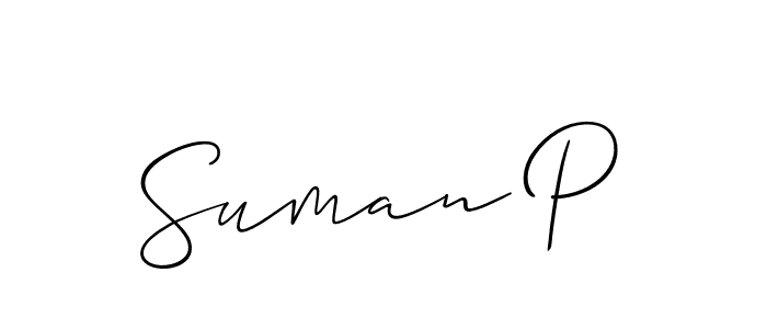 Make a beautiful signature design for name Suman P. Use this online signature maker to create a handwritten signature for free. Suman P signature style 2 images and pictures png