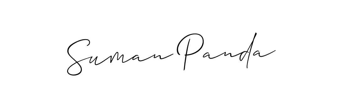 Make a beautiful signature design for name Suman Panda. With this signature (Allison_Script) style, you can create a handwritten signature for free. Suman Panda signature style 2 images and pictures png