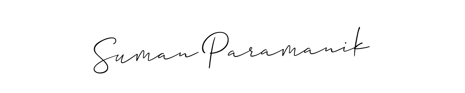 Make a beautiful signature design for name Suman Paramanik. With this signature (Allison_Script) style, you can create a handwritten signature for free. Suman Paramanik signature style 2 images and pictures png