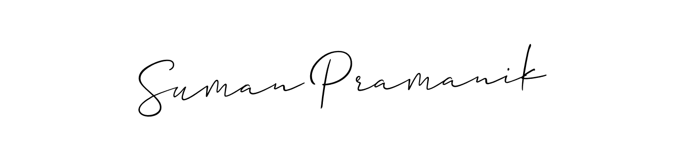 Use a signature maker to create a handwritten signature online. With this signature software, you can design (Allison_Script) your own signature for name Suman Pramanik. Suman Pramanik signature style 2 images and pictures png