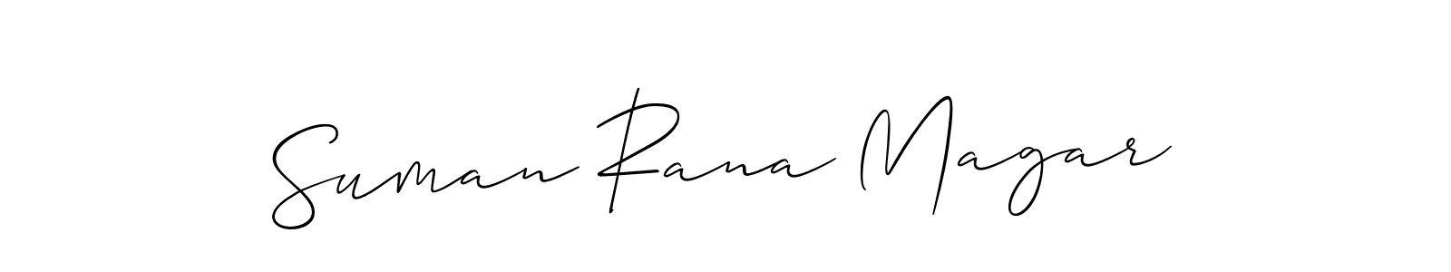 You should practise on your own different ways (Allison_Script) to write your name (Suman Rana Magar) in signature. don't let someone else do it for you. Suman Rana Magar signature style 2 images and pictures png