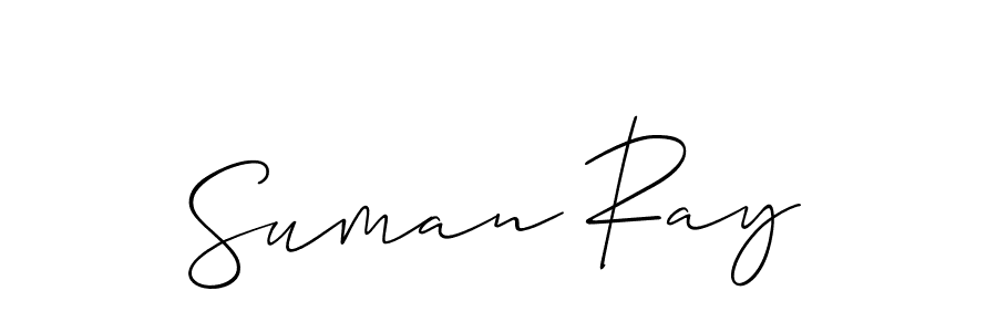 You should practise on your own different ways (Allison_Script) to write your name (Suman Ray) in signature. don't let someone else do it for you. Suman Ray signature style 2 images and pictures png