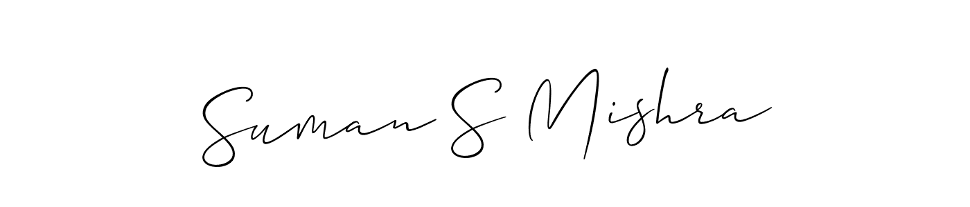 Also You can easily find your signature by using the search form. We will create Suman S Mishra name handwritten signature images for you free of cost using Allison_Script sign style. Suman S Mishra signature style 2 images and pictures png