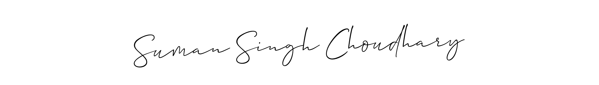 Use a signature maker to create a handwritten signature online. With this signature software, you can design (Allison_Script) your own signature for name Suman Singh Choudhary. Suman Singh Choudhary signature style 2 images and pictures png