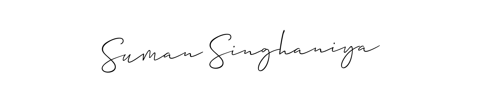 Suman Singhaniya stylish signature style. Best Handwritten Sign (Allison_Script) for my name. Handwritten Signature Collection Ideas for my name Suman Singhaniya. Suman Singhaniya signature style 2 images and pictures png