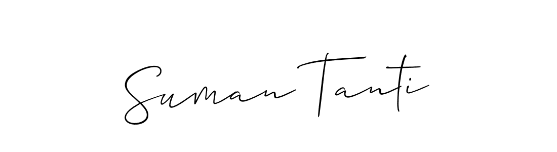 Also You can easily find your signature by using the search form. We will create Suman Tanti name handwritten signature images for you free of cost using Allison_Script sign style. Suman Tanti signature style 2 images and pictures png