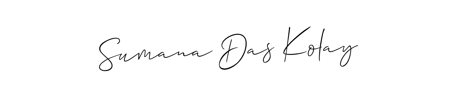 Sumana Das Kolay stylish signature style. Best Handwritten Sign (Allison_Script) for my name. Handwritten Signature Collection Ideas for my name Sumana Das Kolay. Sumana Das Kolay signature style 2 images and pictures png
