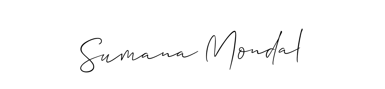 Similarly Allison_Script is the best handwritten signature design. Signature creator online .You can use it as an online autograph creator for name Sumana Mondal. Sumana Mondal signature style 2 images and pictures png